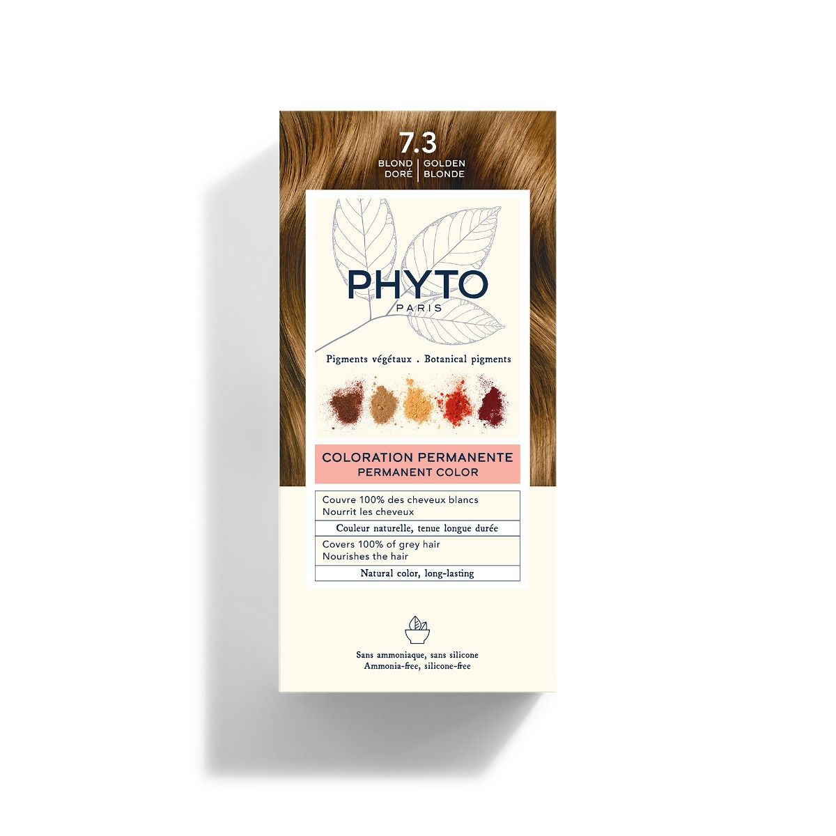 رنگ موی بدون آمونیاک فیتوکالر شماره 7.3 (Phyto Phytocolor) رنگ دائمی و گیاهی